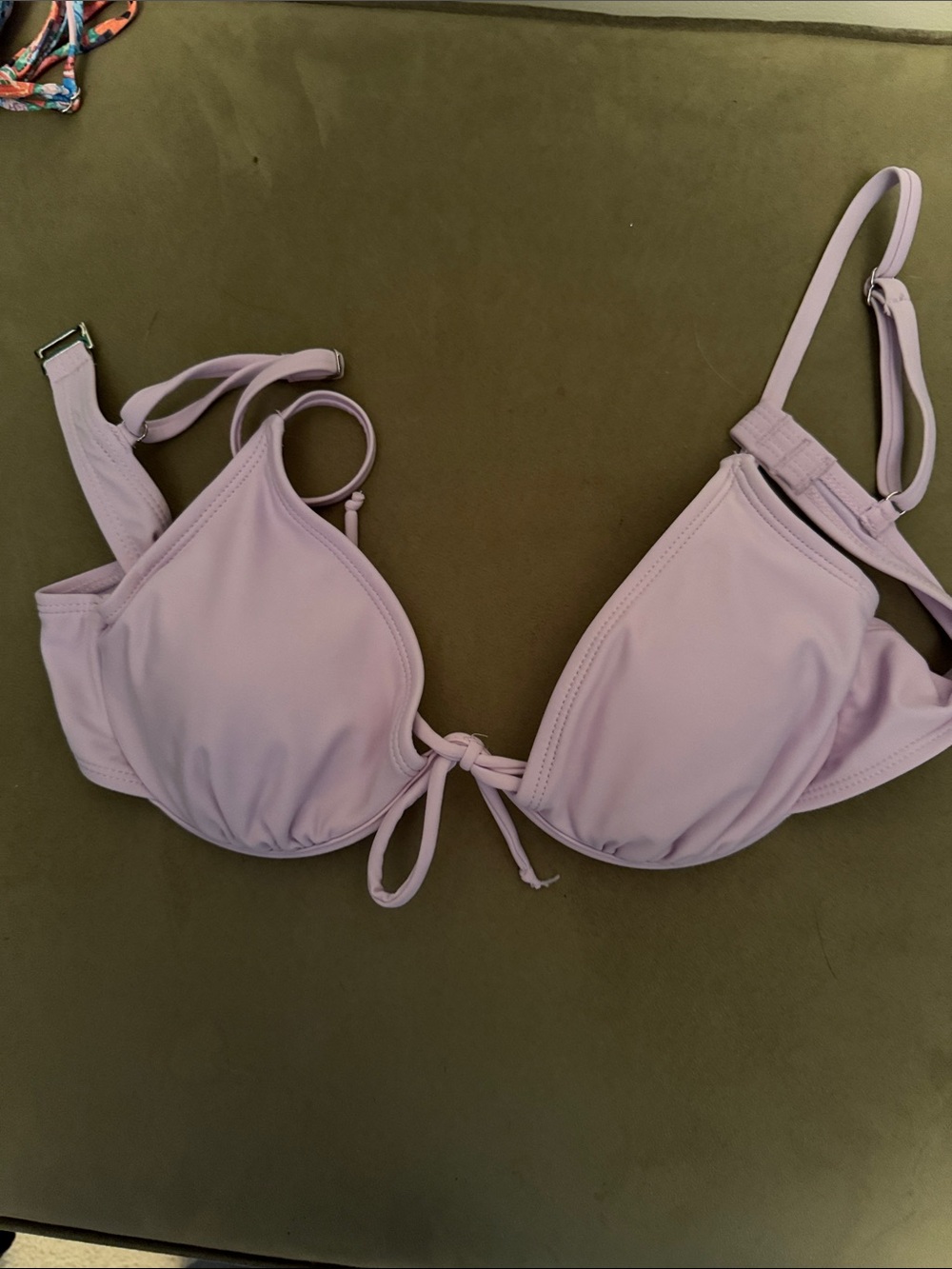wild fable Light Lavender Tie-Front Padded Bikini Top